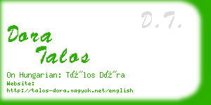 dora talos business card